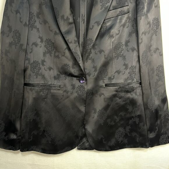 Theory Grinson Blazer Black Jacquard Size 0 OVERSIZED - Picture 5 of 14